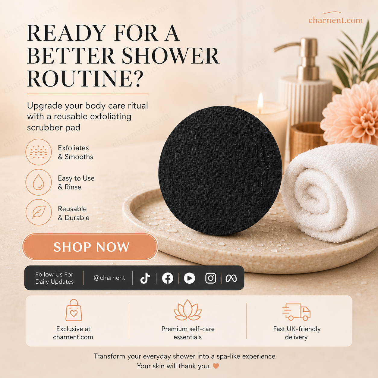🚿Exfoliating Scrub Bath Pads🧖‍♀️