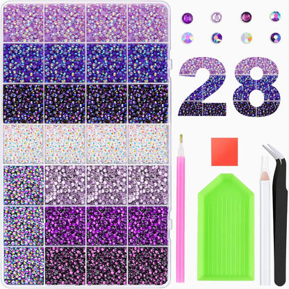 42000Pcs Jelly Rhinestones 42 Colors, Multi-Size Flat Gems for Nails, Tumbler & DIY Craft Decor