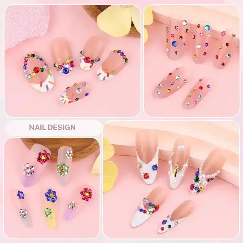 42000Pcs Jelly Rhinestones 42 Colors, Multi-Size Flat Gems for Nails, Tumbler & DIY Craft Decor