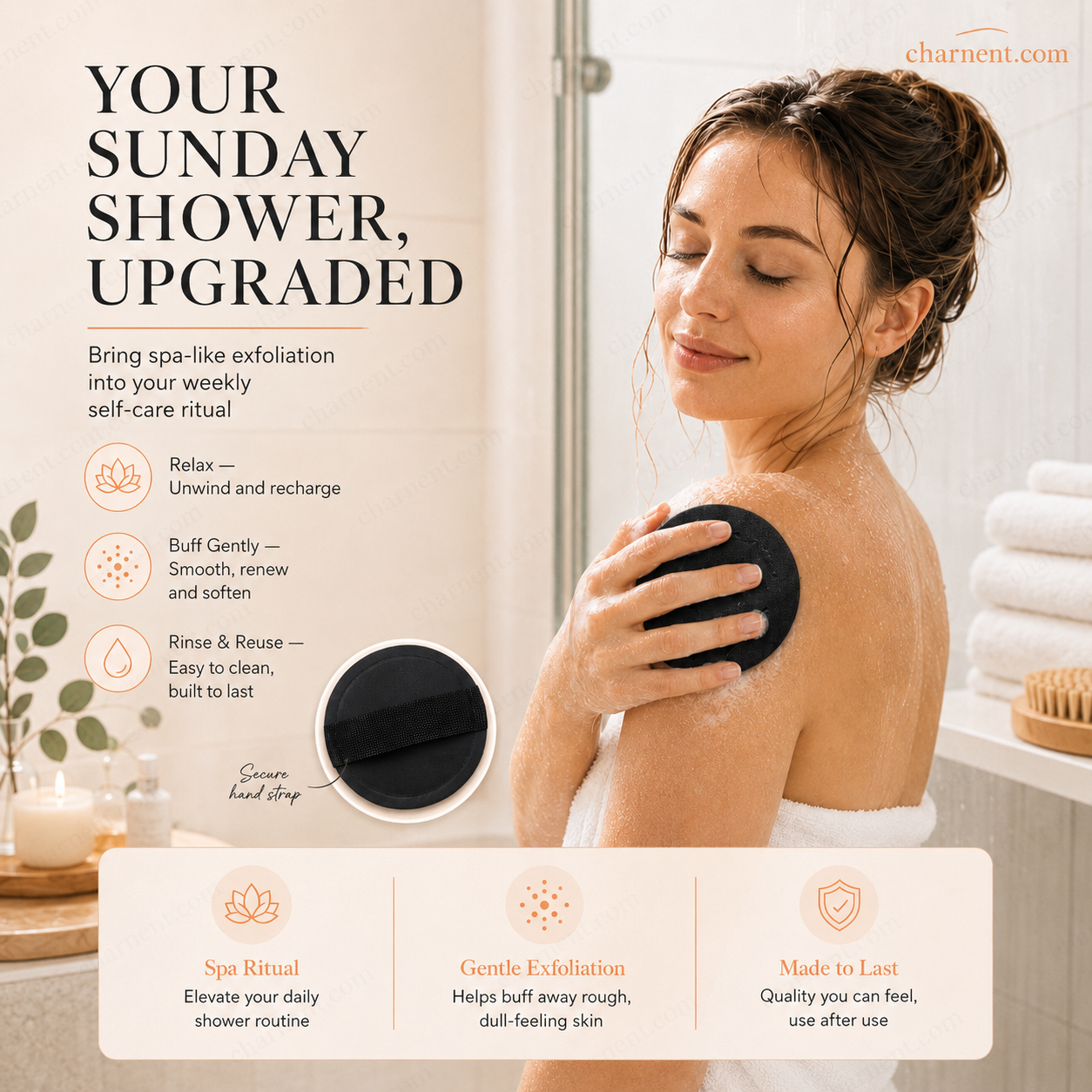 🚿Exfoliating Scrub Bath Pads🧖‍♀️