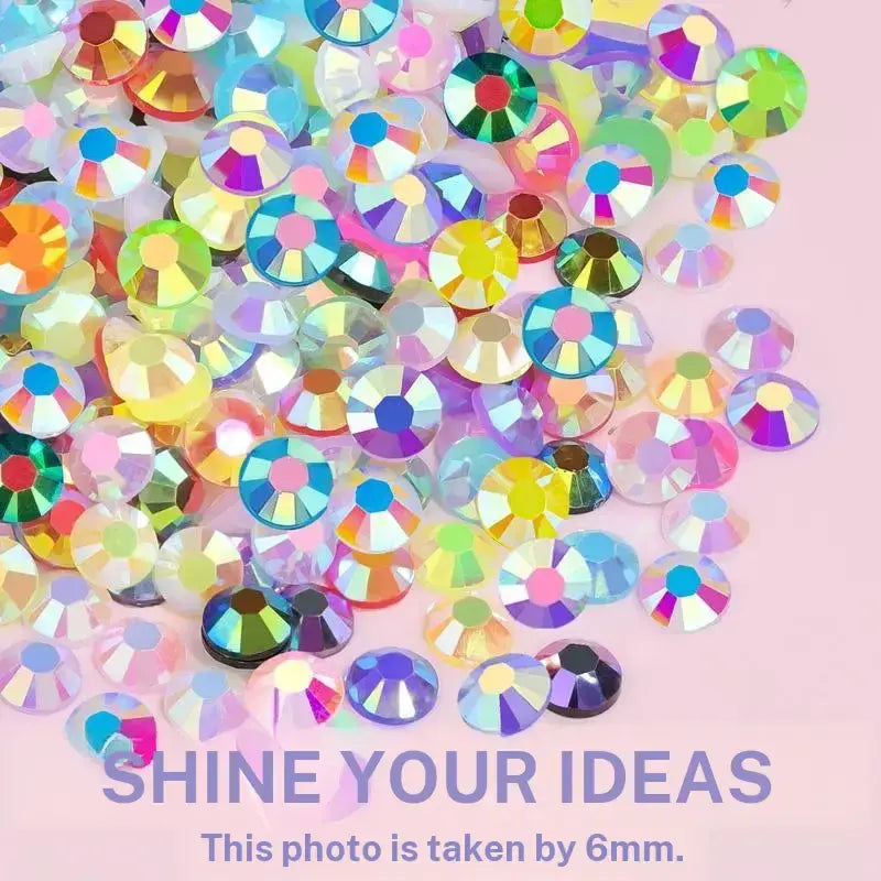 42000Pcs Jelly Rhinestones 42 Colors, Multi-Size Flat Gems for Nails, Tumbler & DIY Craft Decor