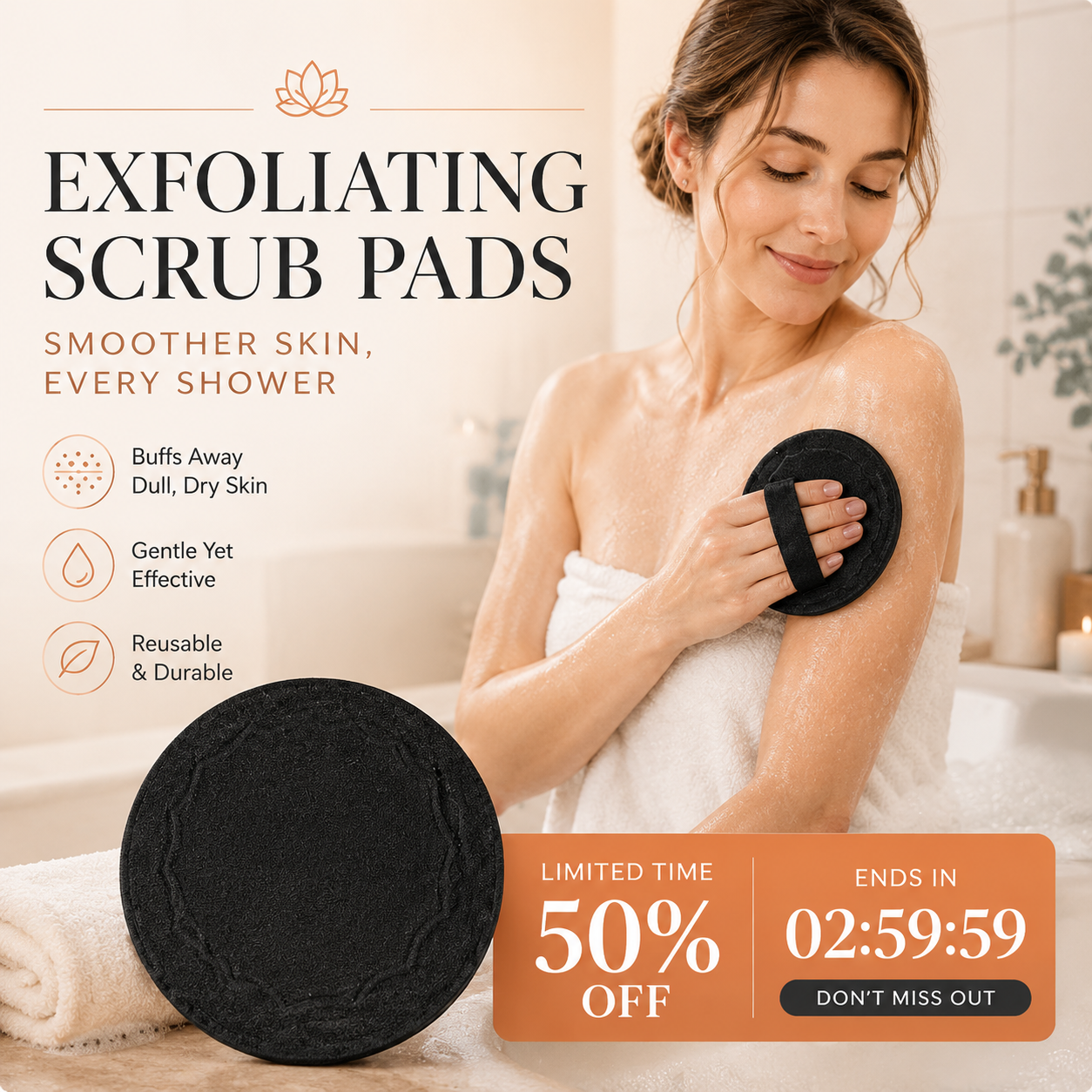 🚿Exfoliating Scrub Bath Pads🧖‍♀️