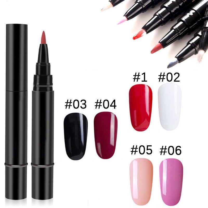 One Step Gel Nail Pen | 3-in-1 No Topcoat UV Nail Polish | Long-Lasting DIY Manicure Pen with Precision Tip🎨