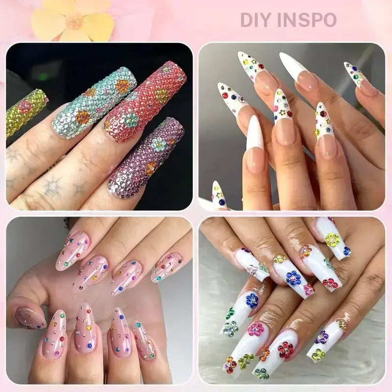 42000Pcs Jelly Rhinestones 42 Colors, Multi-Size Flat Gems for Nails, Tumbler & DIY Craft Decor