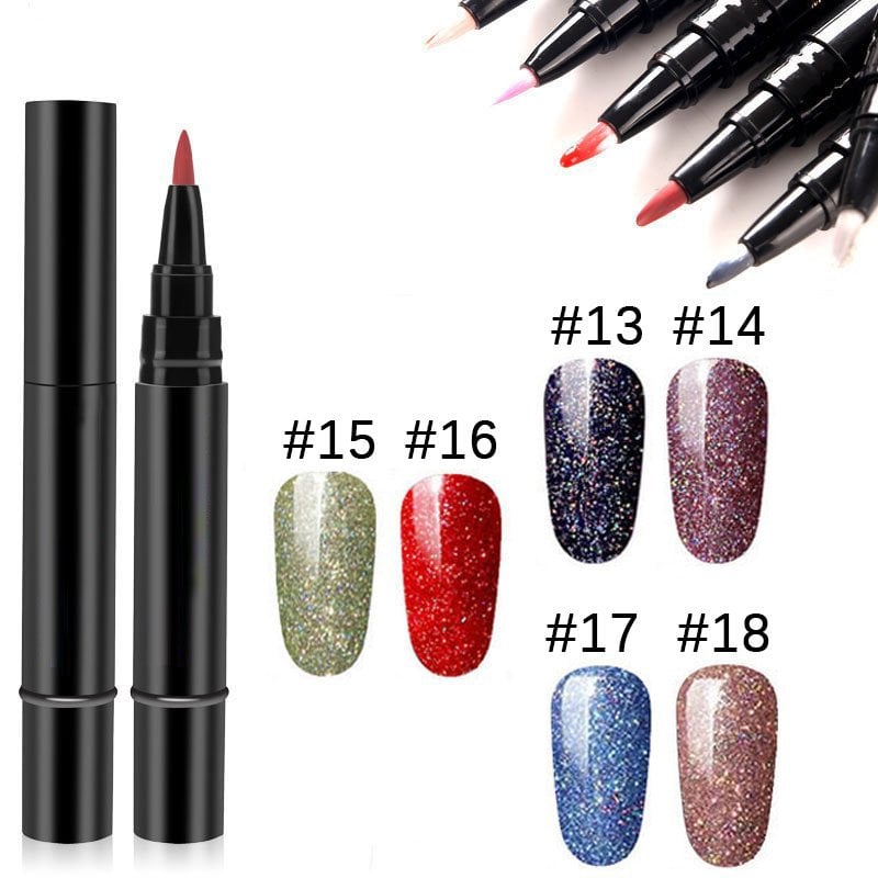 One Step Gel Nail Pen | 3-in-1 No Topcoat UV Nail Polish | Long-Lasting DIY Manicure Pen with Precision Tip🎨