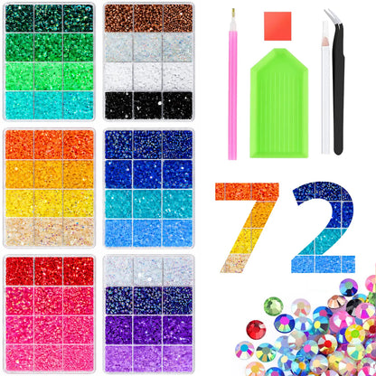 42000Pcs Jelly Rhinestones 42 Colors, Multi-Size Flat Gems for Nails, Tumbler & DIY Craft Decor