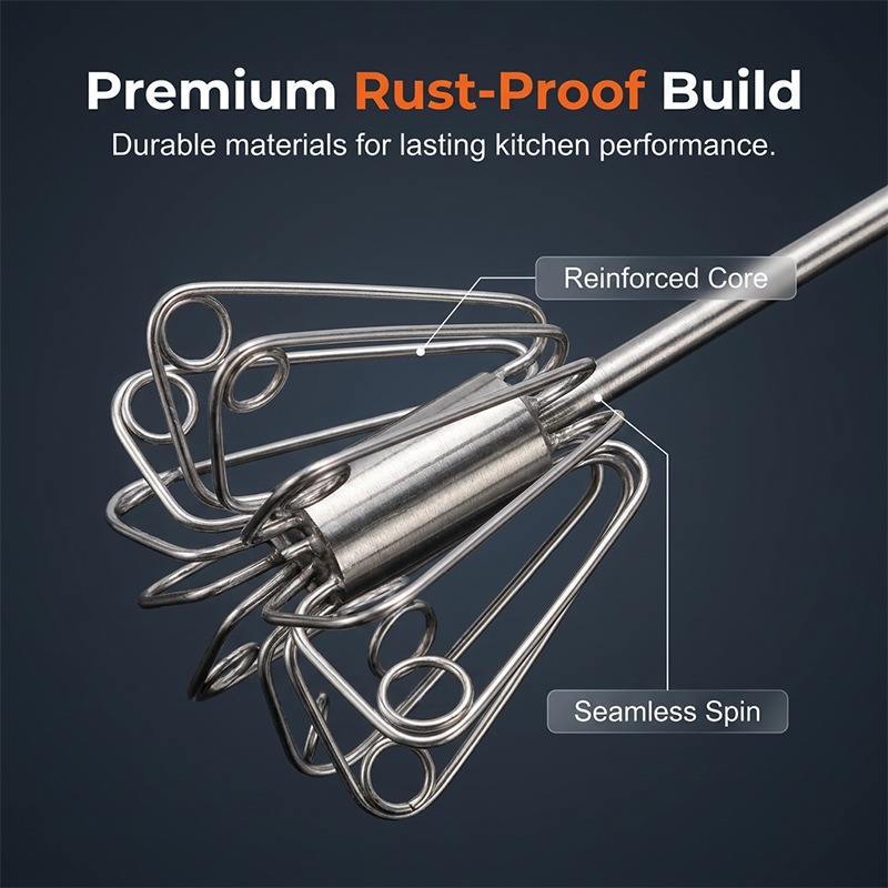 🔥Stainless Steel Semi-Automatic Hand Egg Beater