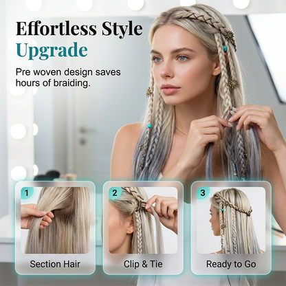 ✨ Maillard Style Pre-Braided Hair Extensions