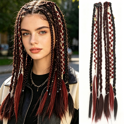 ✨ Maillard Style Pre-Braided Hair Extensions